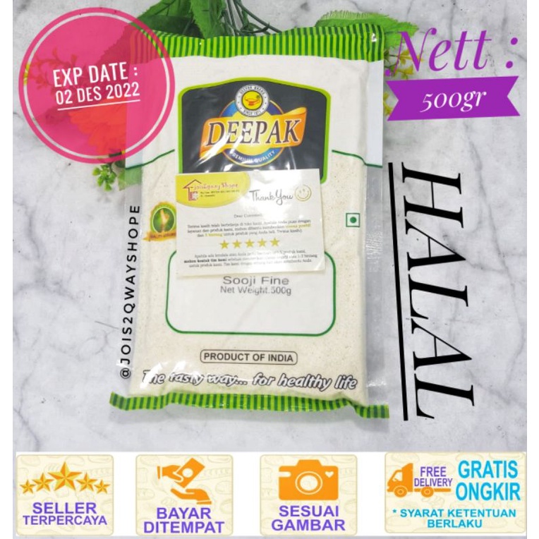 

Tepung samolina Deepak Sooji Fine 500gr