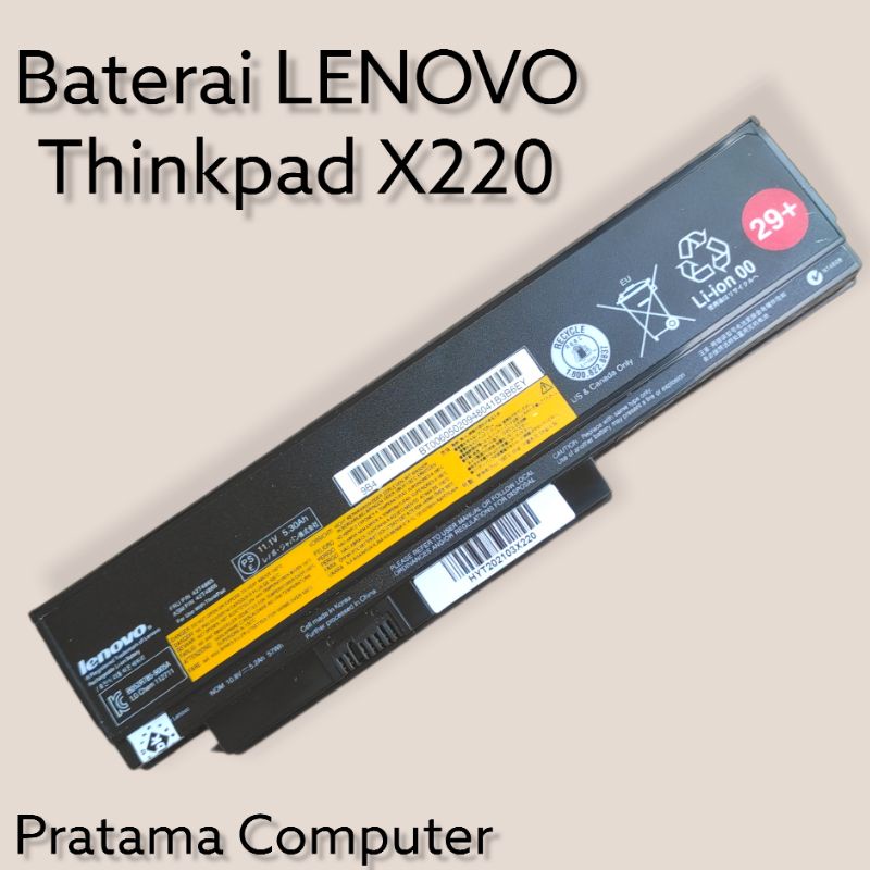 Baterai Batre Original Laptop Lenovo Thinkpad X202 X220 X220i Series 29+