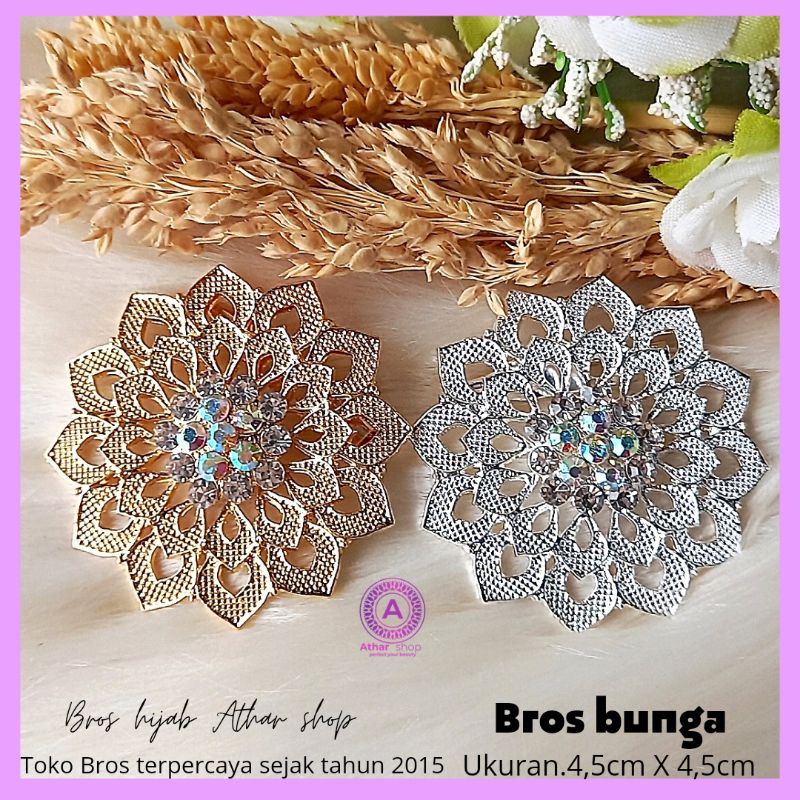Bros bunga permata diamond swaroski /fashion muslim/bros kebaya/bros kutubaru-6
