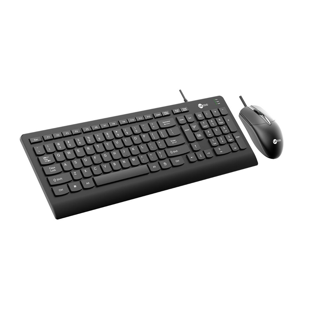 Lecoo by Lenovo CM103 Combo Keyboard Mouse / Wired Corded Cable Kabel USB