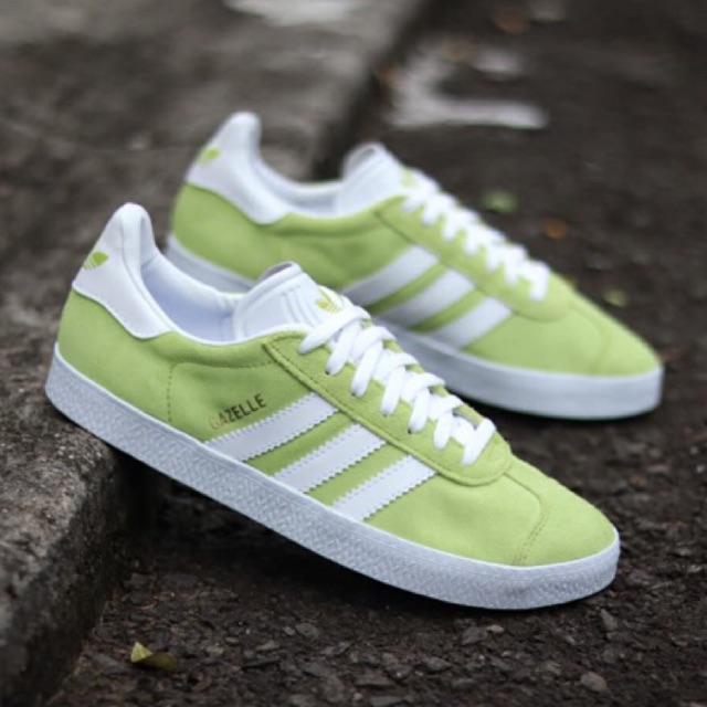 adidas gazelle lime green