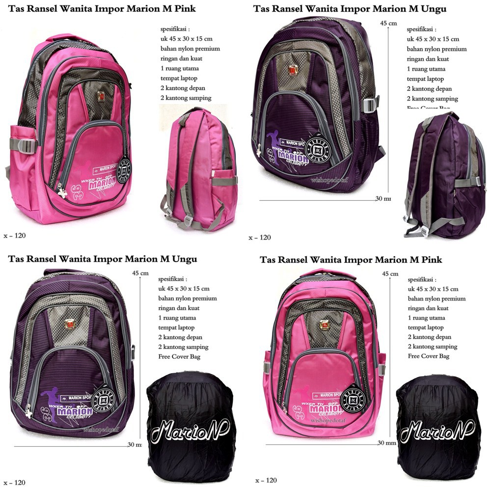 tas ransel wanita impor marion M best produk