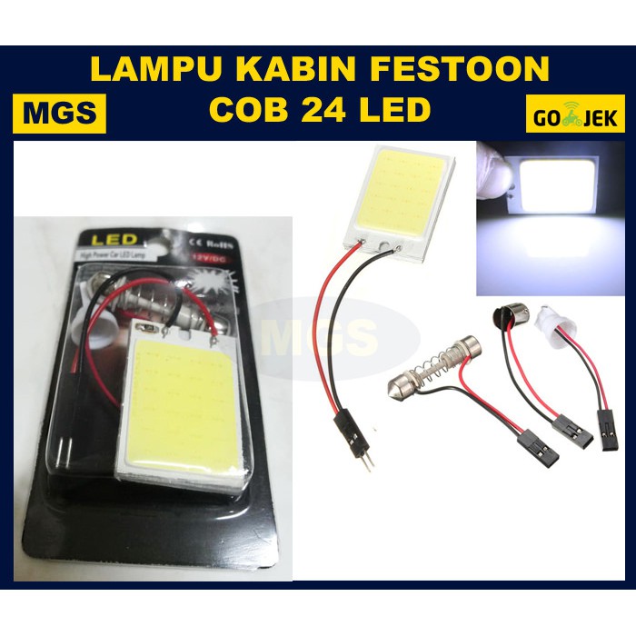 20Pcs Lampu LED Kabin COB 24 Titik