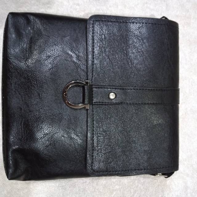 Promo Tas selempang pria import MontBlanc Gesper hitam Murah