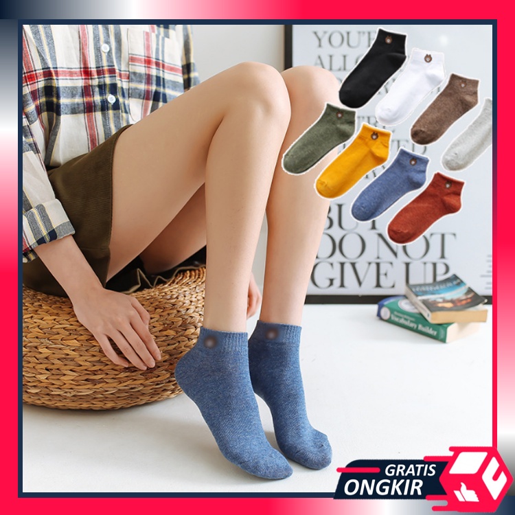 Gratis Ongkir - K351 Kaos Kak Beruang / Kaos Kaki Ankle Cute / Socks / Short Socks/ Sepatu
