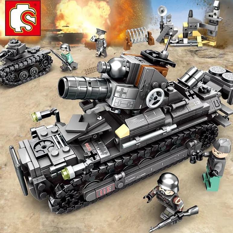 [ART. 8444] SATUAN Brick Sembo Block 101213 - 101216 Empires Of Steel - Brick Tank - Mainan Anak