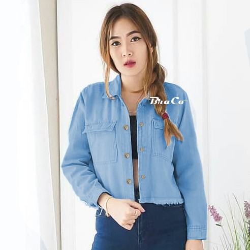 Trucker Jacket Wanita - Jaket Denim Wanita