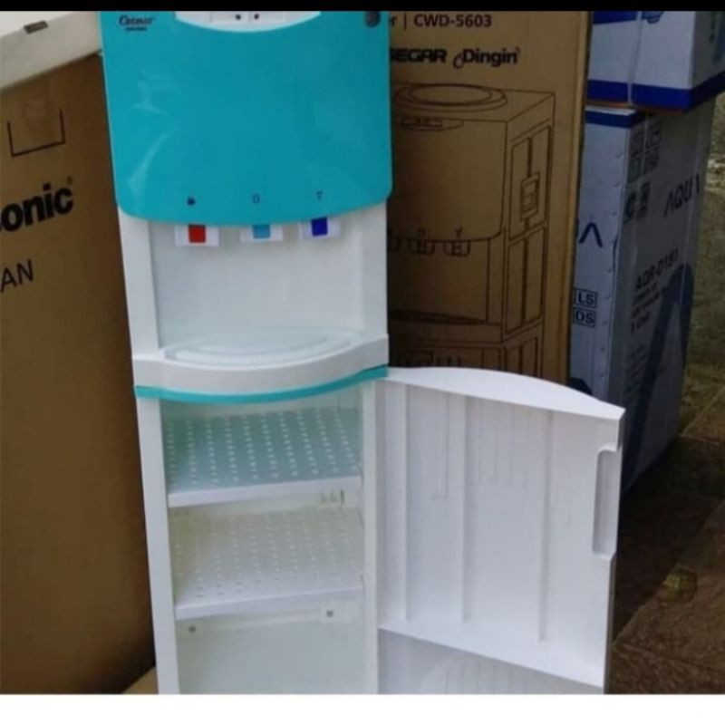 Dispenser air panas,dingin,normal 3kran Cosmos  CWD 5603 rak multifungsi