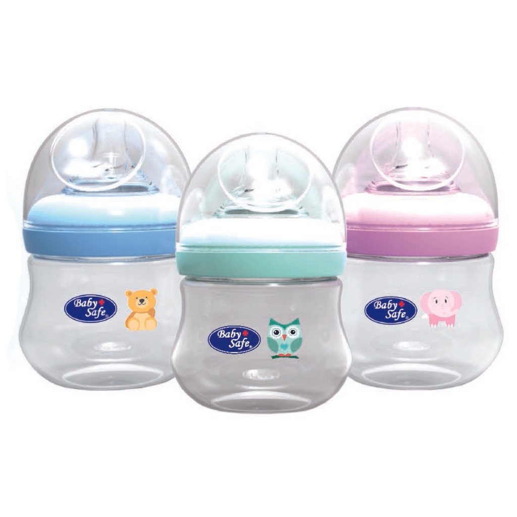 Baby Safe WN04 Wide Neck Botol 125 ml (150 ml) Motif - Botol Susu - Botol Minum