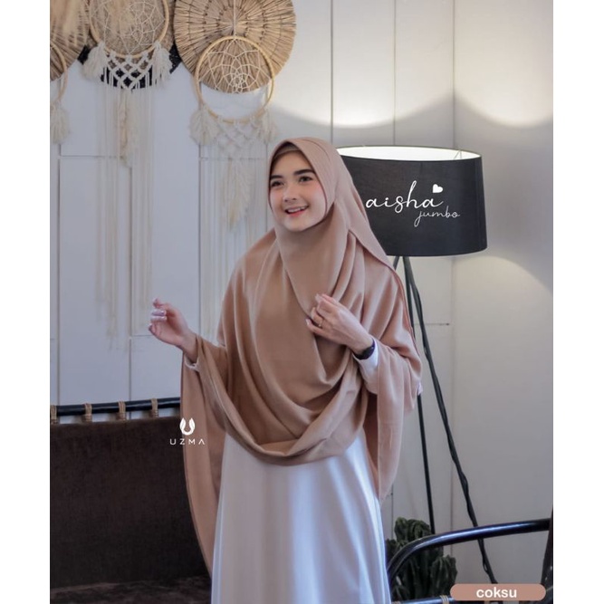 Aisha Instan Size Jumbo Ori Uzma Hijab (Pasmina Instan / Pastan)
