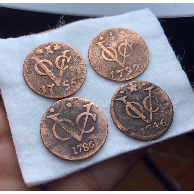 Koin Kuno VOC 1755 VOC 1785 VOC 1746 VOC 1792 borongan