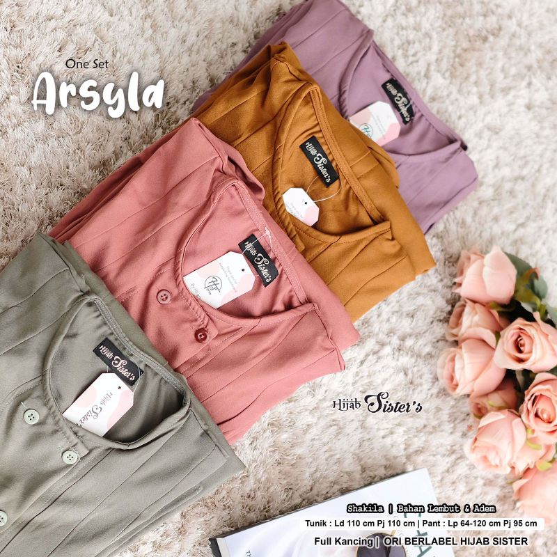Arsyla One Set (setelan lembut,adem)
