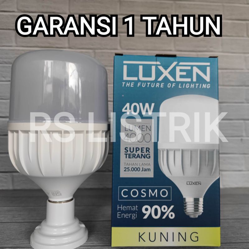 LUXEN LAMPU LED COSMO 40W 40 WATT CAHAYA KUNING WARM WHITE 3000K GARANSI 1 TAHUN