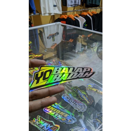 

stiker Yo balap Yo ibadah hollogram