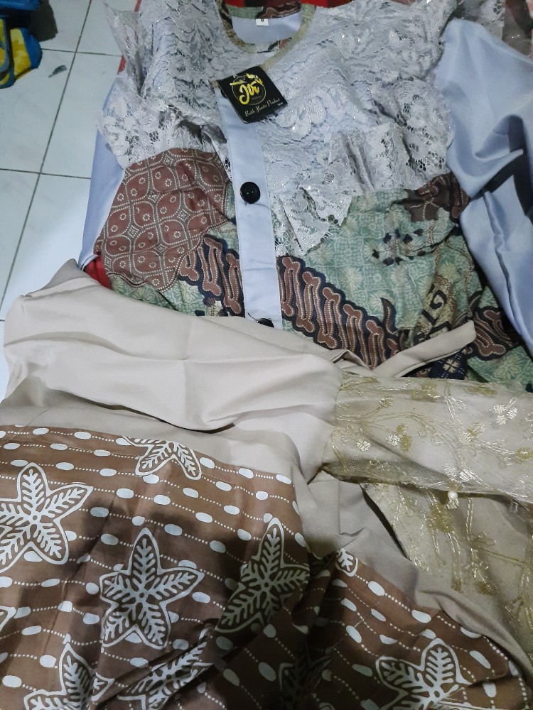 Tey-17 Batik Wanita Asj Sa Hrb026 Kenongo Kemeja Tosca Pendek