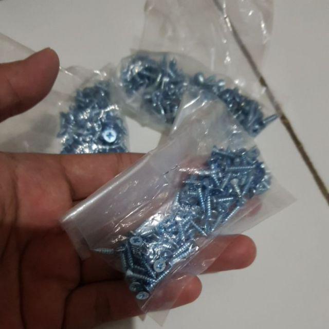 Stock Baru  (#6 X 1 Cm) Moon Lion Taping Screw Sekrup Skrup Kayu Fh + (10 Pcs) Berkat Mutu Sejati