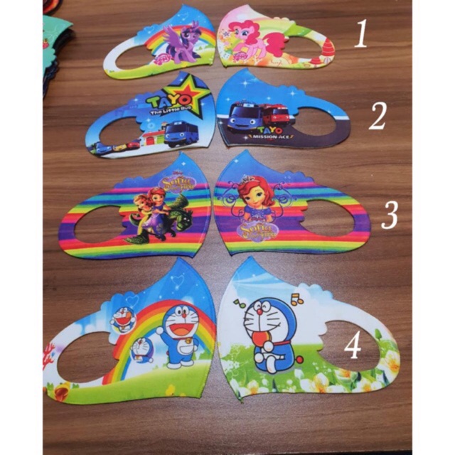 Masker anak motif bahan scuba