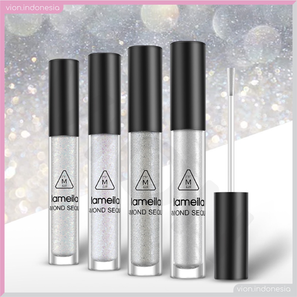 LAMEILA Liquid Eyeshadow Pearl Light Highlight Bright Glitter Diamond Sequel 4 Warna Original LA011