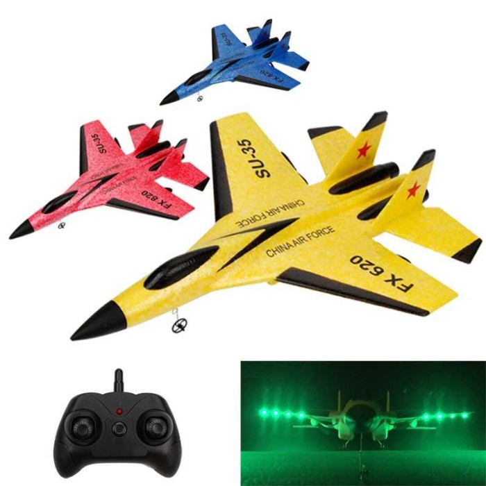 Pesawat Terbang Remote Control Glider Foam 2.4G RC FEI XIONG - FX-620 - Kuning