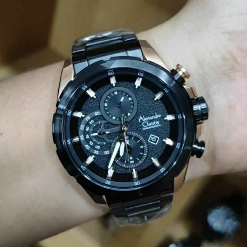 alexandre christie pria black gold chrono aktiv original