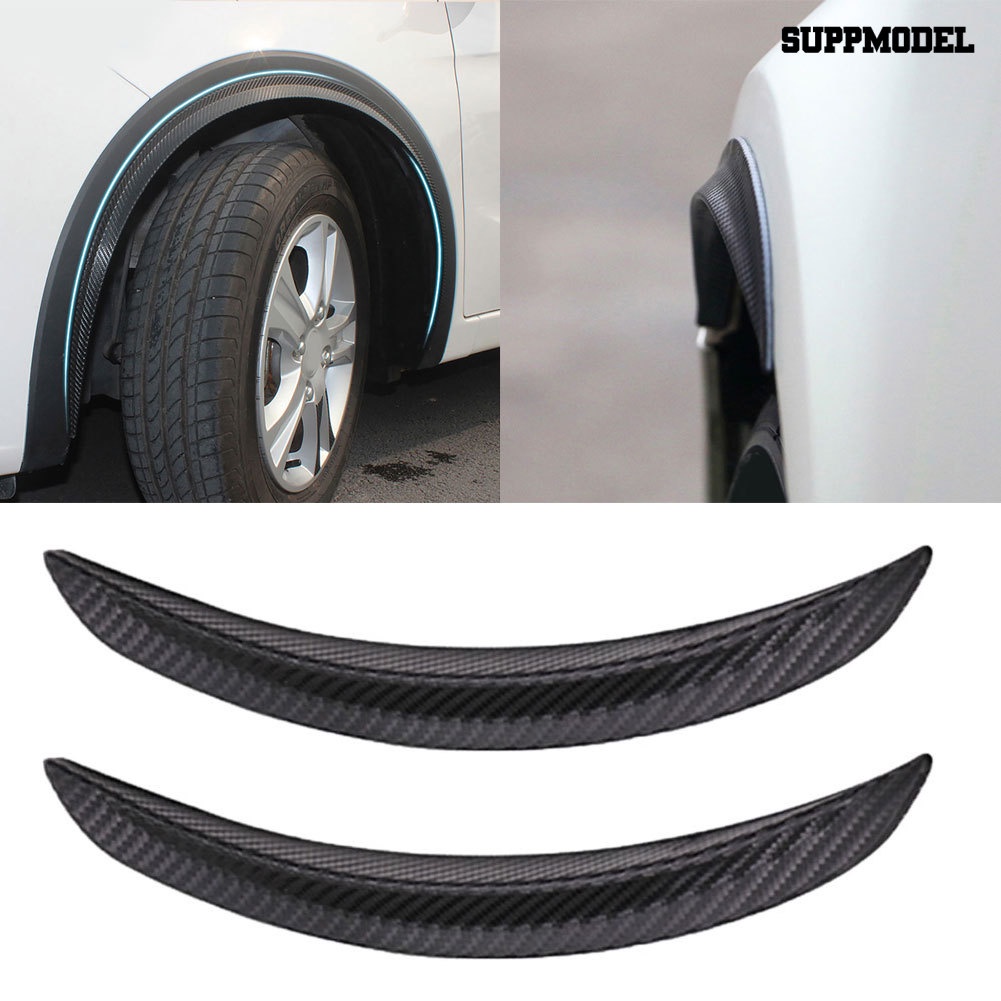 Car 2Pcs Strip Trim Dekorasi Fender Mobil Bahan Serat Karbon Panjang 42cm