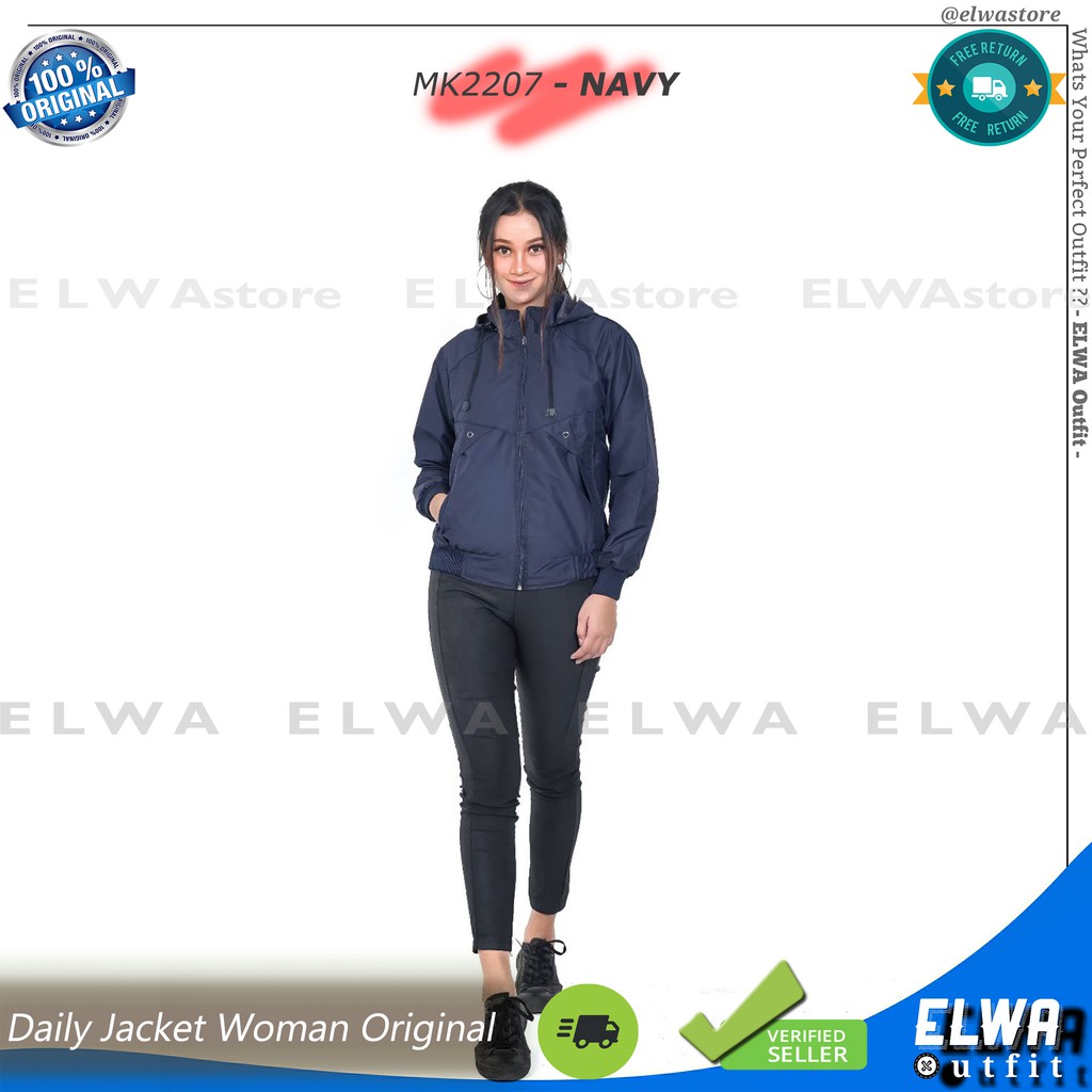 ZIPPER MK2207 BANYAK WARNA Jaket Hoodie Wanita Parasut Jaket Cewek Motor Original Distro Murah-3