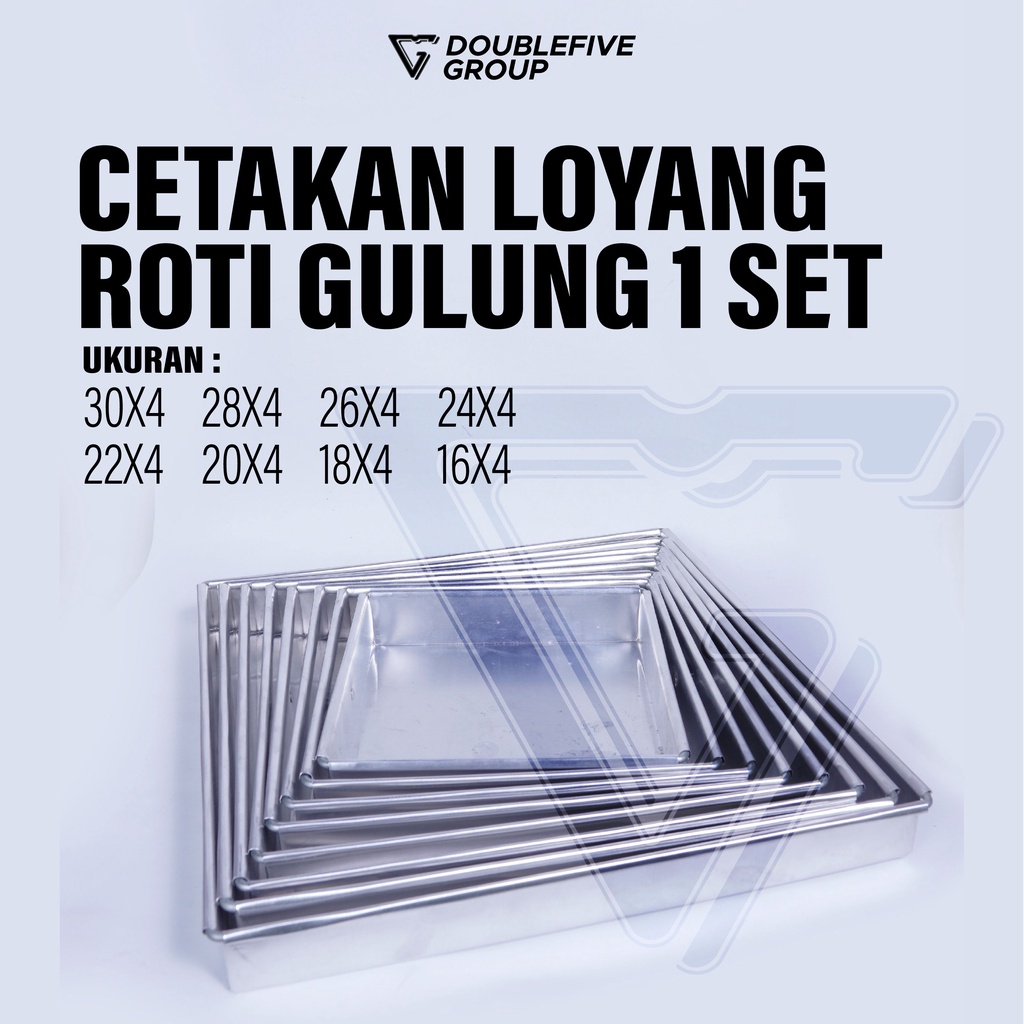 Loyang Kotak 16 - 30 cm/Loyang Bolu/Loyang Roti/Loyang Persegi/Loyang Kue Kering/Loyang