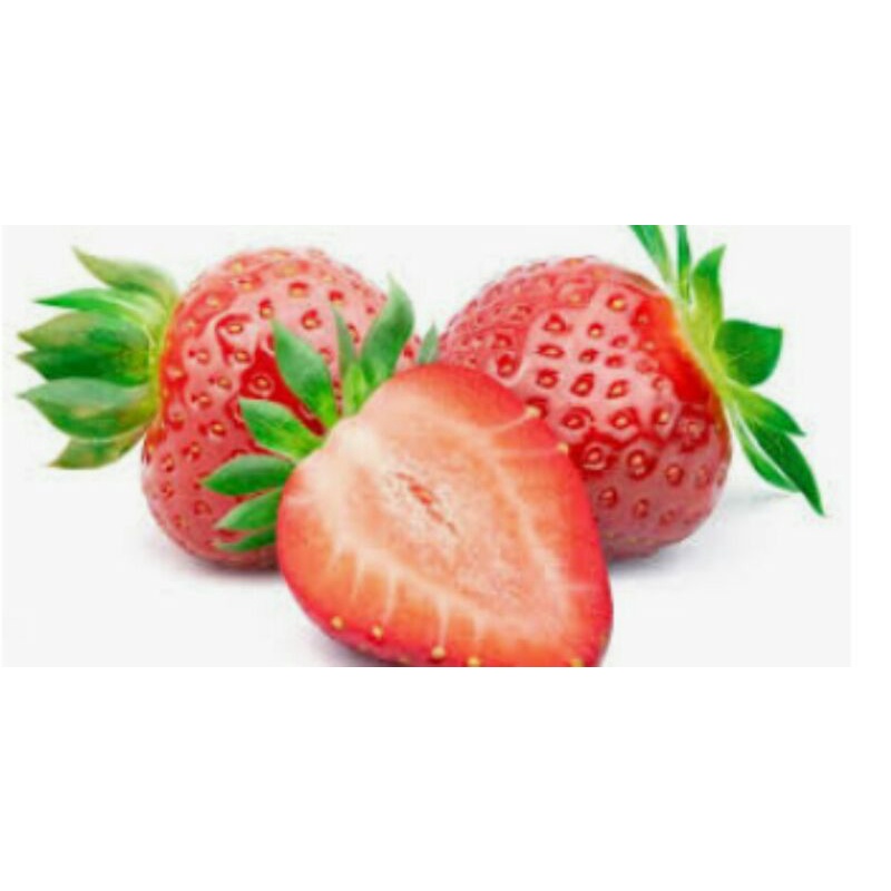 buah dan bibit strawberry fresh and frozen