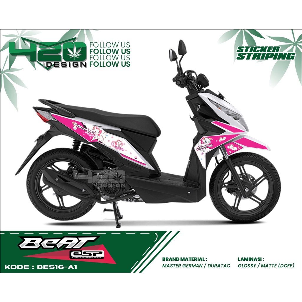 Stiker LIS Body Striping Motor BEAT STREET/BEAT ESP - Stiker Semifull Body Motor HONDA BEAT STREET -