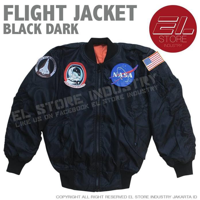 Jaket Bomber Pilot Harian Pria Nasa El Store Industry Best Quality