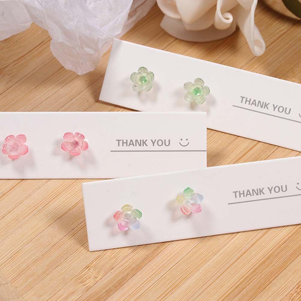 Agustinina Resin Stud Earrings Kepribadian Kecil Korea Lotus Retro Gadis Fashion Perhiasan