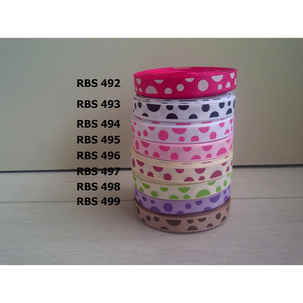 

[10 YARD] PITA GROSGRAIN MOTIF POLKADOT SALE RBS 492,493,494,495,496,497,498,499