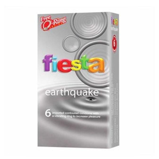 Promo BIG SALE Kondom Fiesta Earthquake Isi 6 Pcs Free Ring Getar