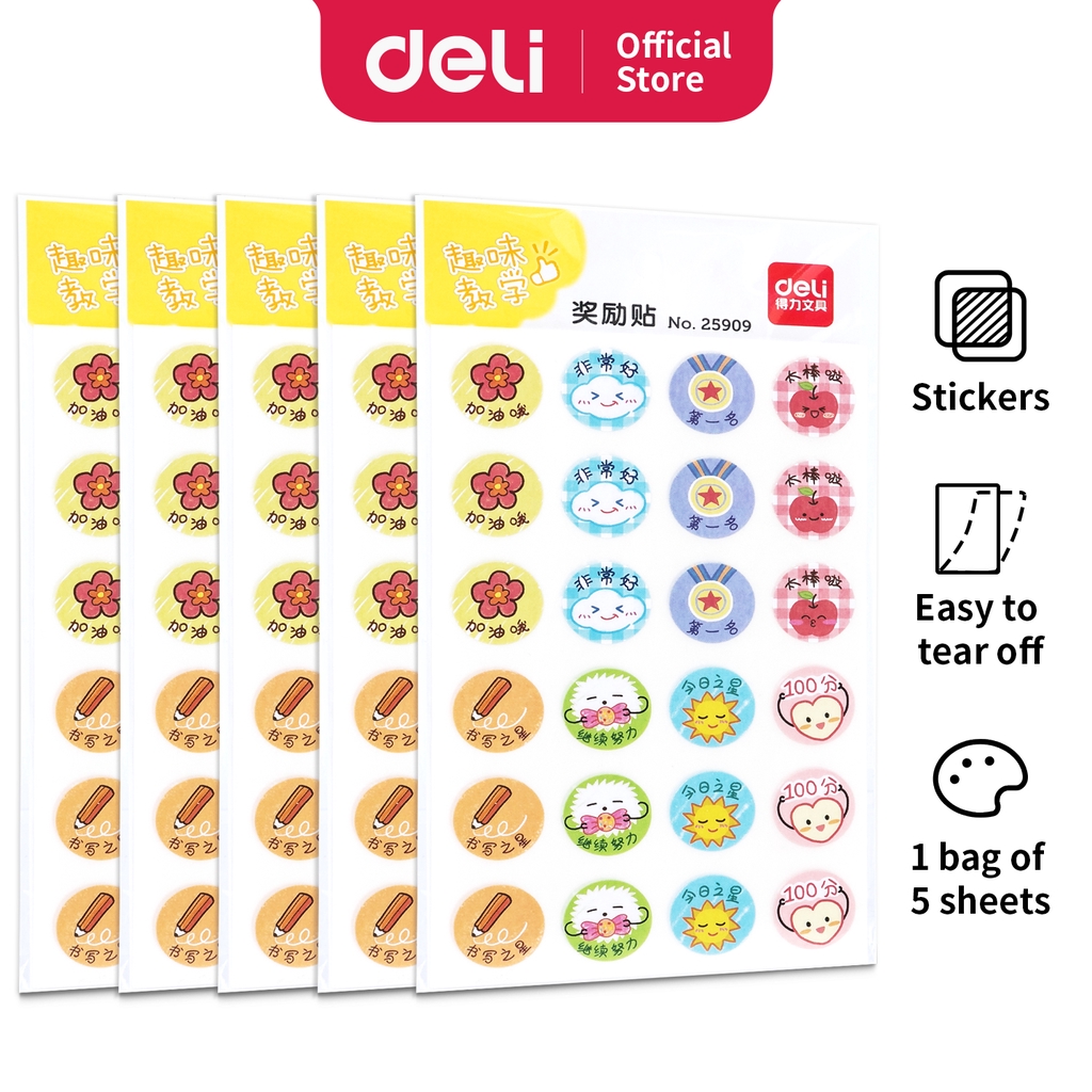 Deli Cartoon Sticker Stiker Kartun 25909 25910-Type 1