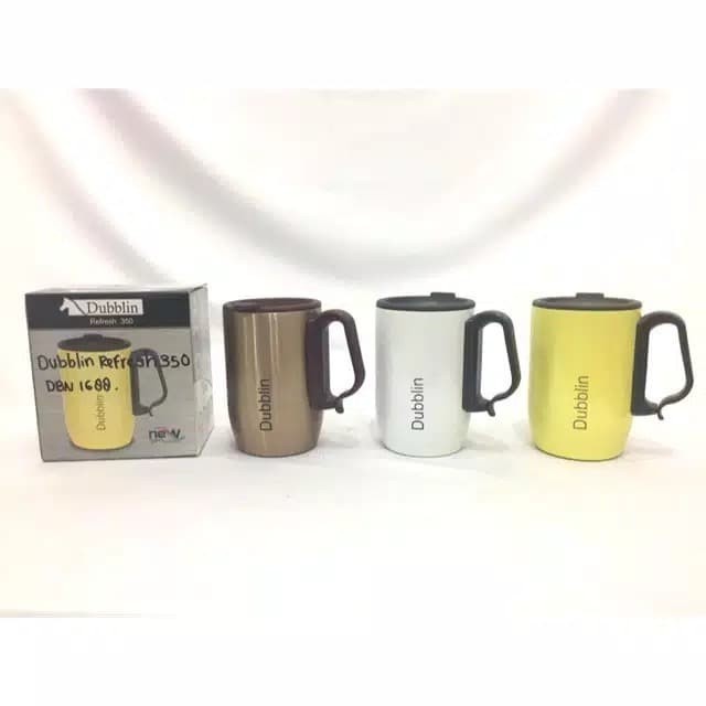 Barangunik2021-Gelas Mug Refresh 350 ML Dubblin / Mug Stainless 350ml 1 Pcs DBN-1688