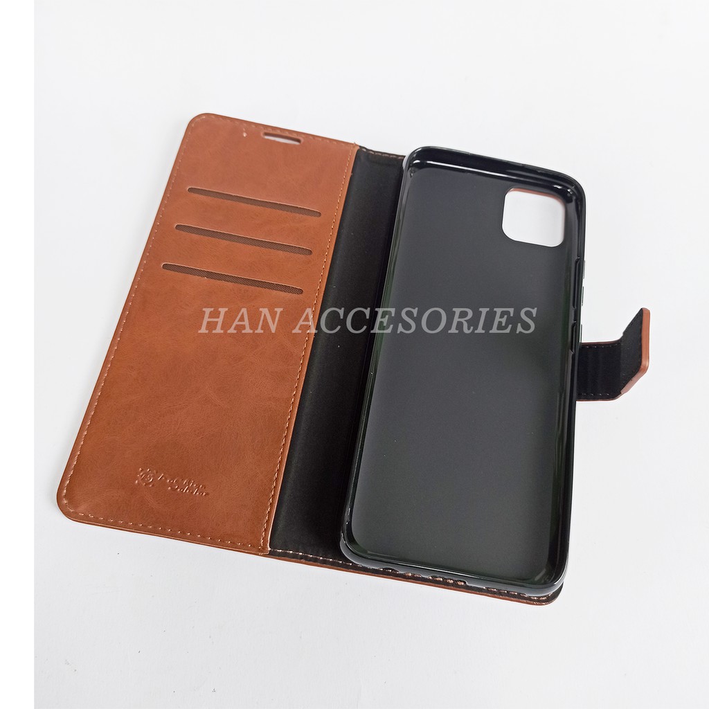 REALME C11/C12/C15 Original Fashion Selular Flip Leather Case - Flip Cover