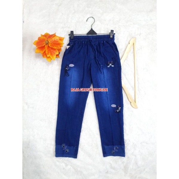 Celana Jeans Anak Stik Balik Bordir / Jeans Premium