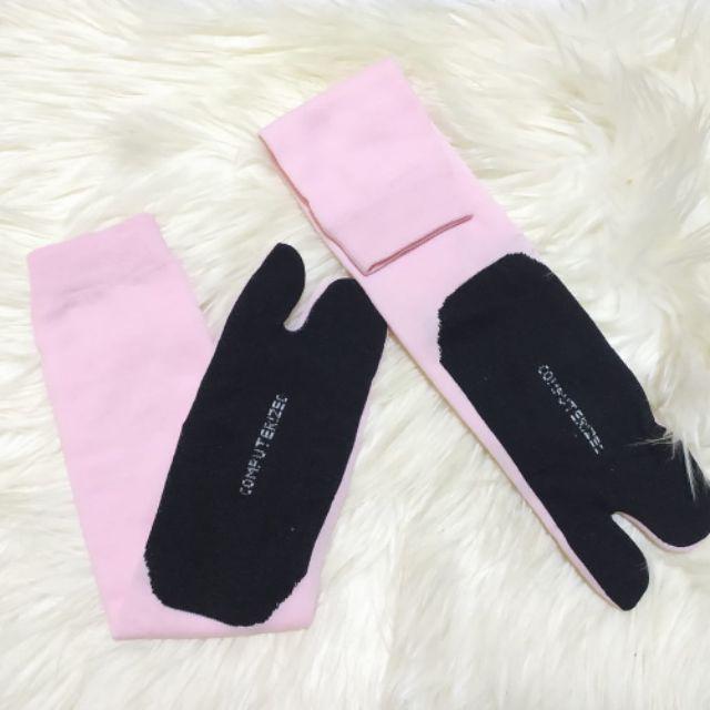 Kaos Kaki Jempol Termurah TERLARIS Kaos Kaki polos bahan polister random-Baby Pink