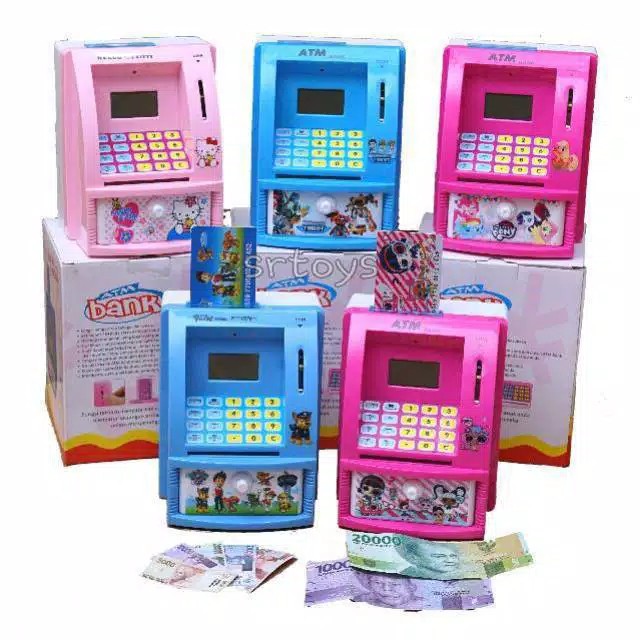 MAINAN COIN BANK CARTOON BANK MAINAN CELENGAN ATM MAINAN ATM CELENGAN BRANKAS CELENGAN
