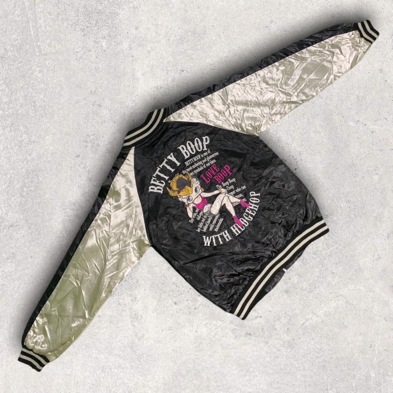 JAKET VARSITY SUKAJAN BETTY BOOPS VINTAGE ORIGINAL SECOND