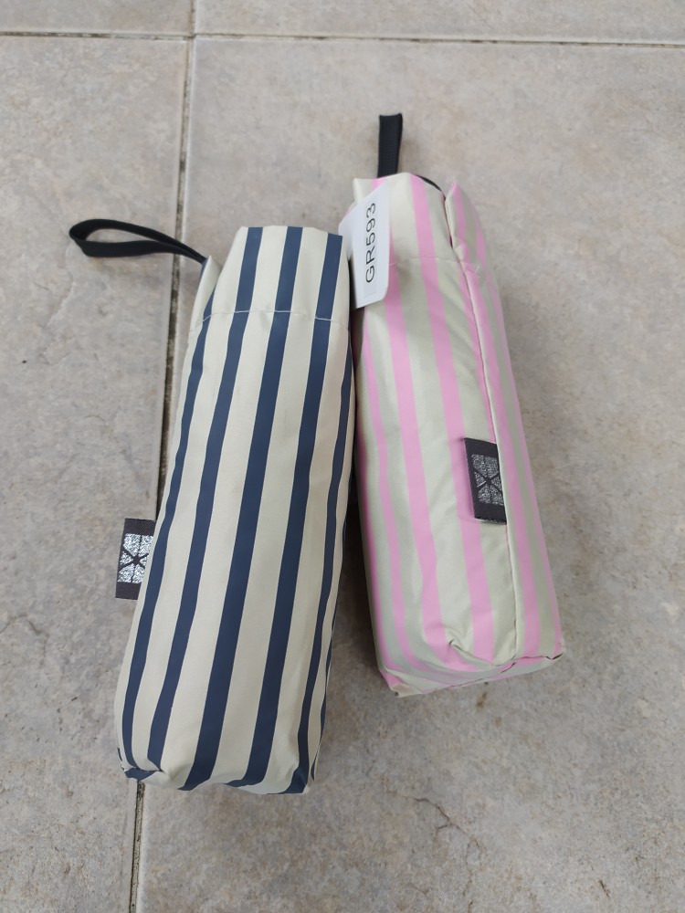 Payung Lipat 5 Mini Motif Garis - Antiuv - Lapis Hitam - Grc - 593