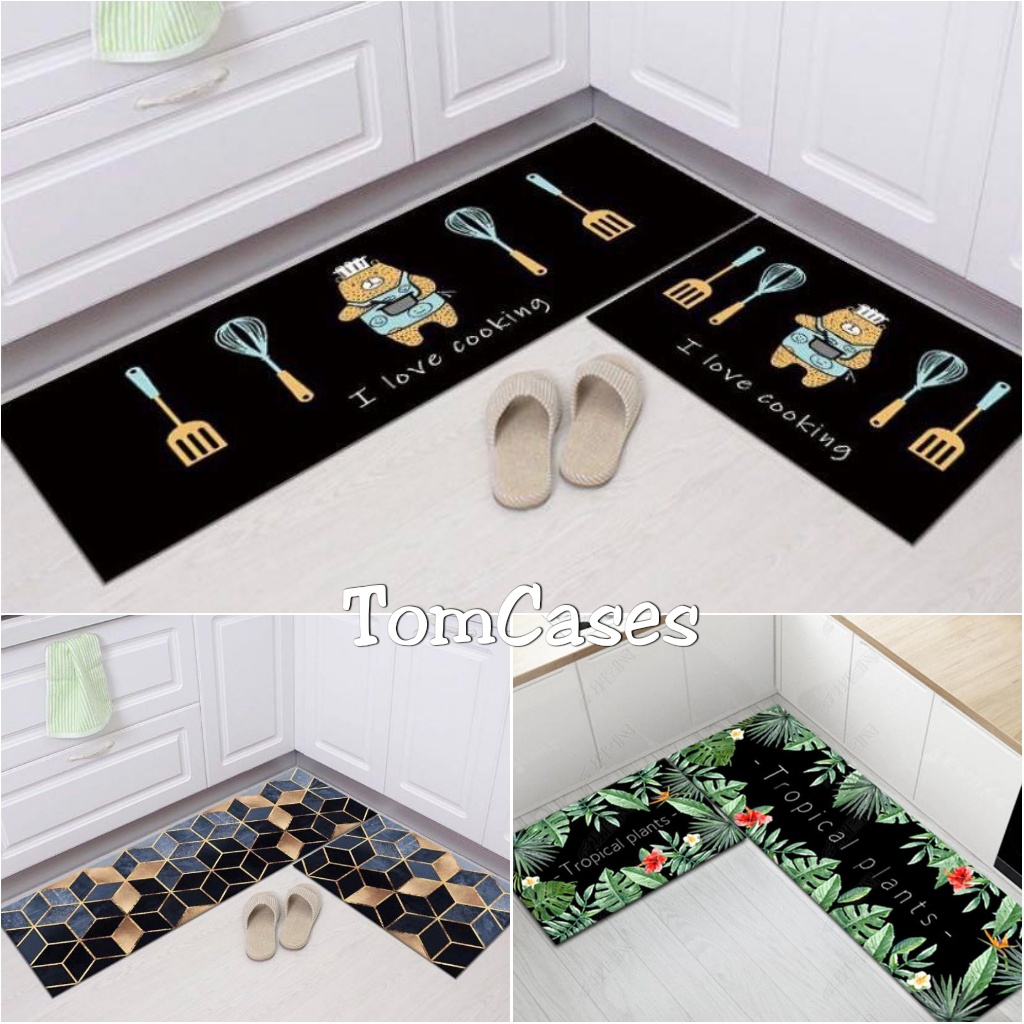 2 in 1 Kitchen Floor Mat / Keset Alas Lantai Kamar Tidur Rumah Dapur Anti Selip / Keset kaki dapur