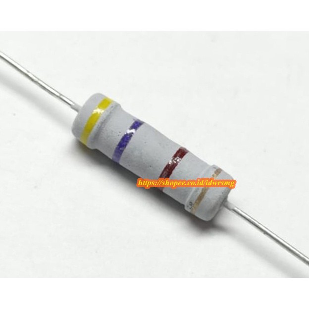 R resistor 2w 2Watt 470R 470 Ohm 470 R 470ohm 2 watt toleransi 5% 470r