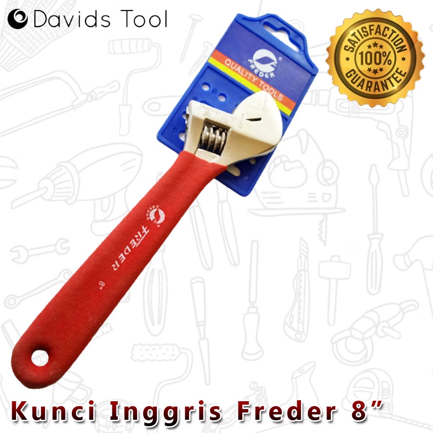 Kunci Inggris Konci Ingris Serbaguna Freder 8 Inch Handle Karet