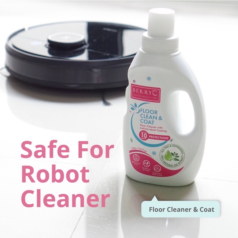 BerryC berry C Floor Clean &amp; Coat pembersih lantai manual &amp; Robot cleaner