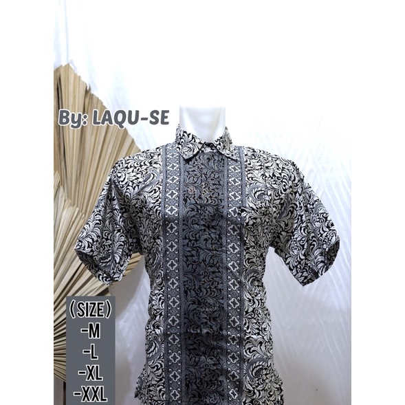 Atasan Baju Kemeja Motif Batik Pria Modern Outfit Pesta Kondangan Terbaru Laki Laki By Laquse_kebaya2