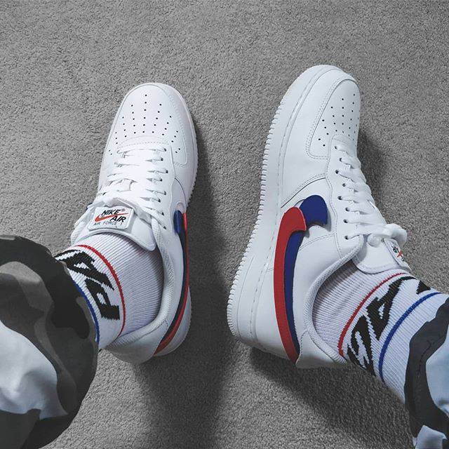 air force 1 swoosh pack white