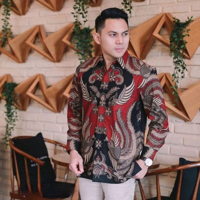 Tejo Anom Kemeja Batik Pria Lengan Panjang Big Size M L XL XXL XXXL XXXXL XXXXXL Batik Pria Jumbo