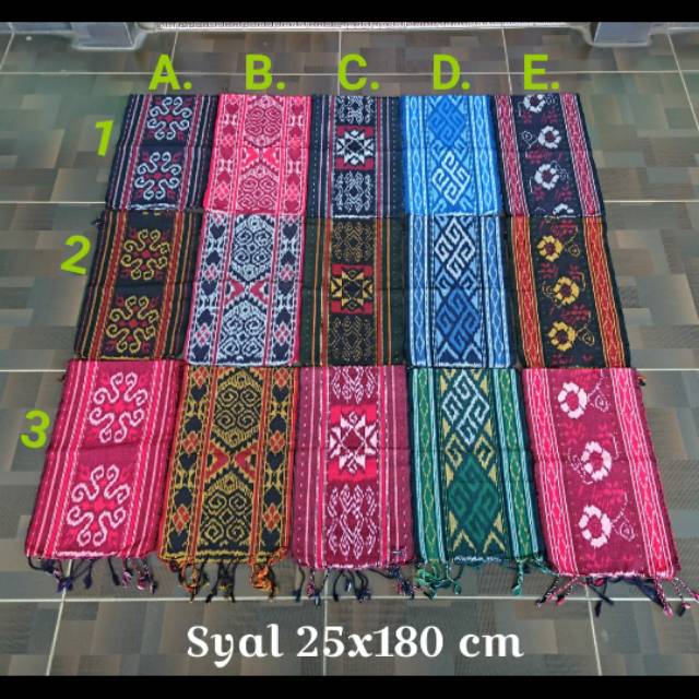 Syall scarf Tenun lebar 25cm