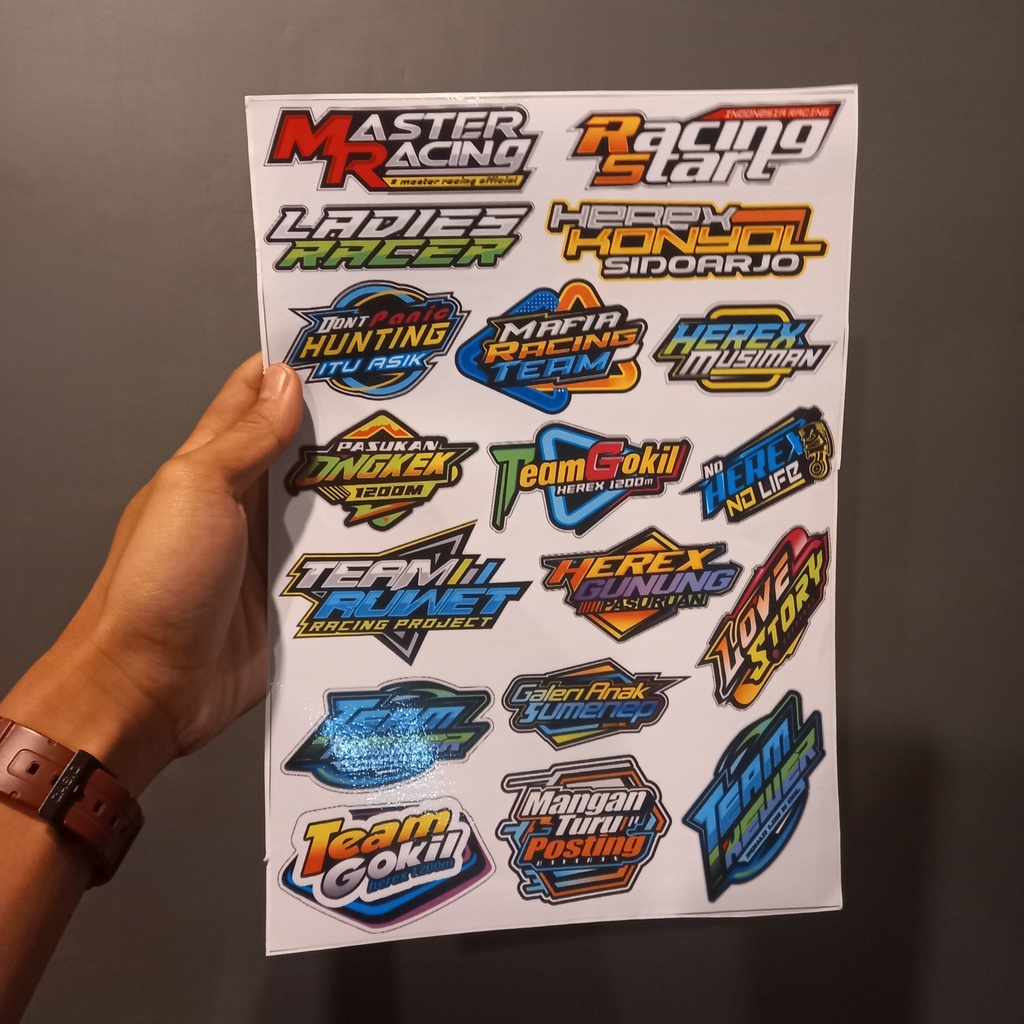 Stiker Racing Dtiker Herex Stiker tangki Stiker Hologram